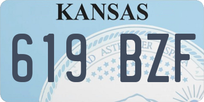 KS license plate 619BZF