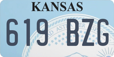KS license plate 619BZG