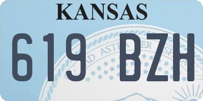 KS license plate 619BZH