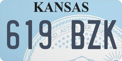 KS license plate 619BZK