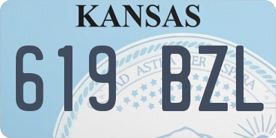 KS license plate 619BZL