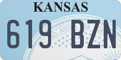 KS license plate 619BZN