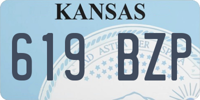 KS license plate 619BZP
