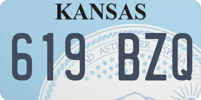 KS license plate 619BZQ