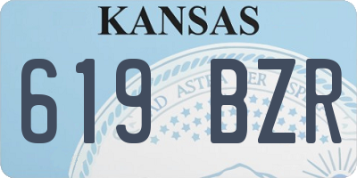 KS license plate 619BZR