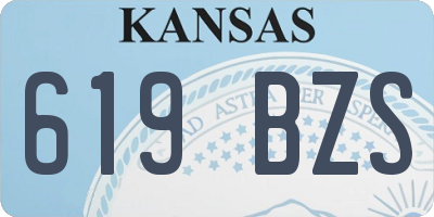KS license plate 619BZS