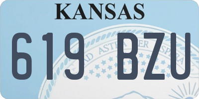 KS license plate 619BZU