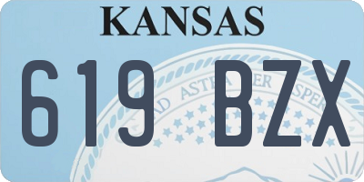 KS license plate 619BZX