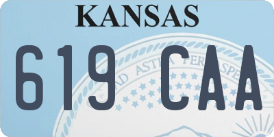 KS license plate 619CAA