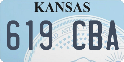 KS license plate 619CBA