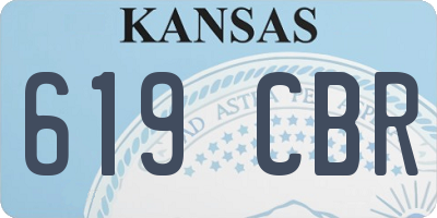 KS license plate 619CBR