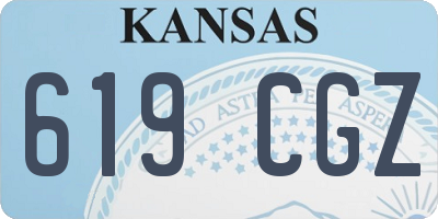 KS license plate 619CGZ