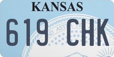 KS license plate 619CHK