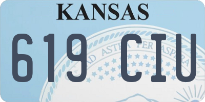 KS license plate 619CIU