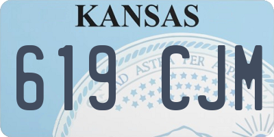 KS license plate 619CJM