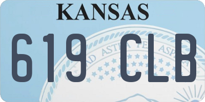KS license plate 619CLB