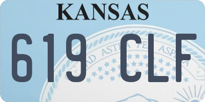 KS license plate 619CLF