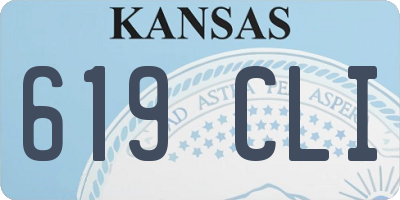 KS license plate 619CLI