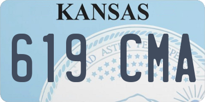 KS license plate 619CMA