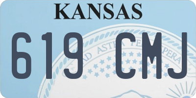 KS license plate 619CMJ