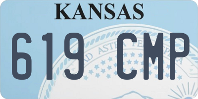 KS license plate 619CMP