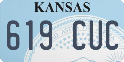 KS license plate 619CUC