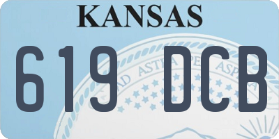 KS license plate 619DCB