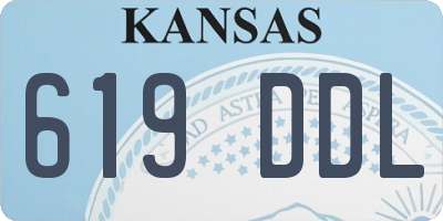 KS license plate 619DDL
