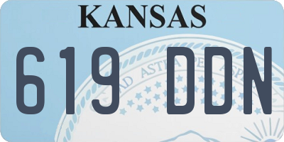 KS license plate 619DDN