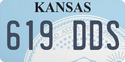KS license plate 619DDS