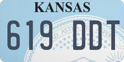 KS license plate 619DDT