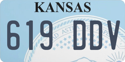 KS license plate 619DDV