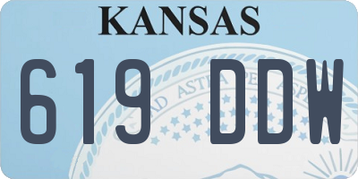 KS license plate 619DDW