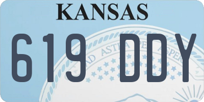 KS license plate 619DDY