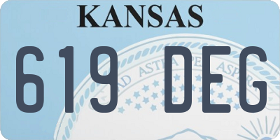 KS license plate 619DEG