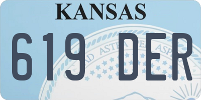 KS license plate 619DER