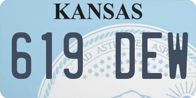 KS license plate 619DEW
