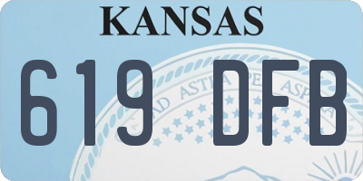 KS license plate 619DFB