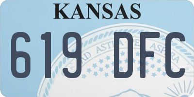 KS license plate 619DFC