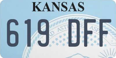 KS license plate 619DFF
