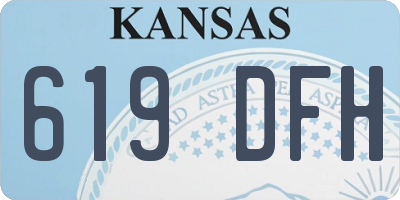 KS license plate 619DFH