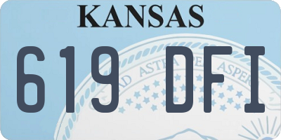 KS license plate 619DFI