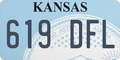 KS license plate 619DFL