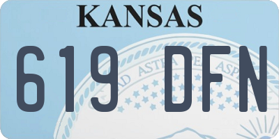KS license plate 619DFN