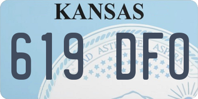 KS license plate 619DFO