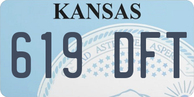 KS license plate 619DFT