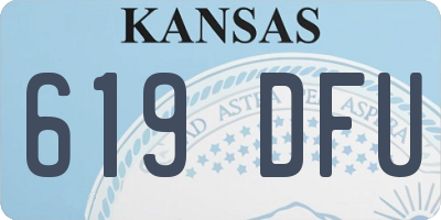 KS license plate 619DFU