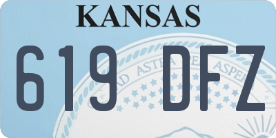 KS license plate 619DFZ