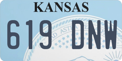 KS license plate 619DNW