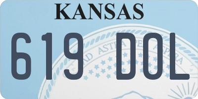 KS license plate 619DOL